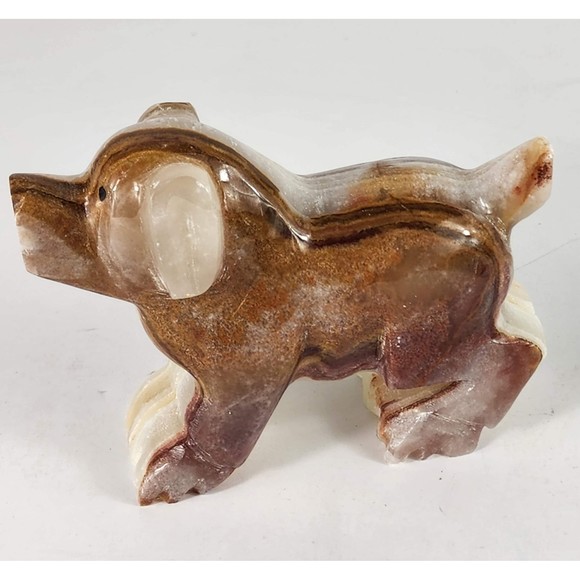 Marble Animal Figurine Dog Collectible Desk Mantel Home Decor Christmas Gift - Picture 6 of 10